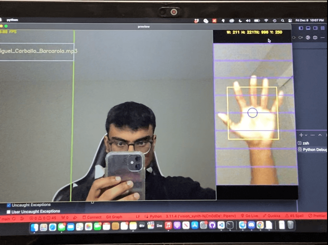 Vision Synth - Hand Gesture Music Interface - Image 1